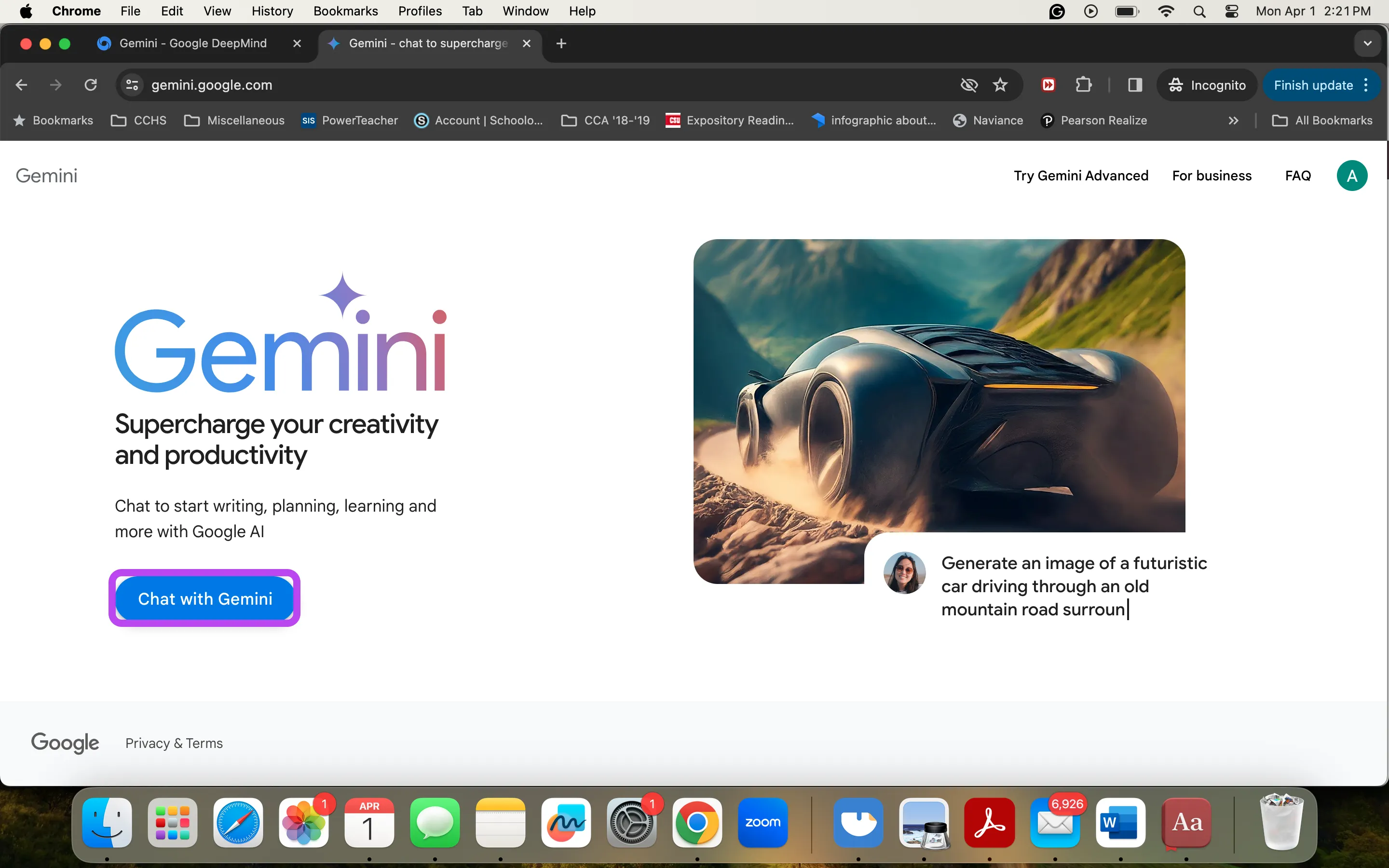 google gemini chat with gemini