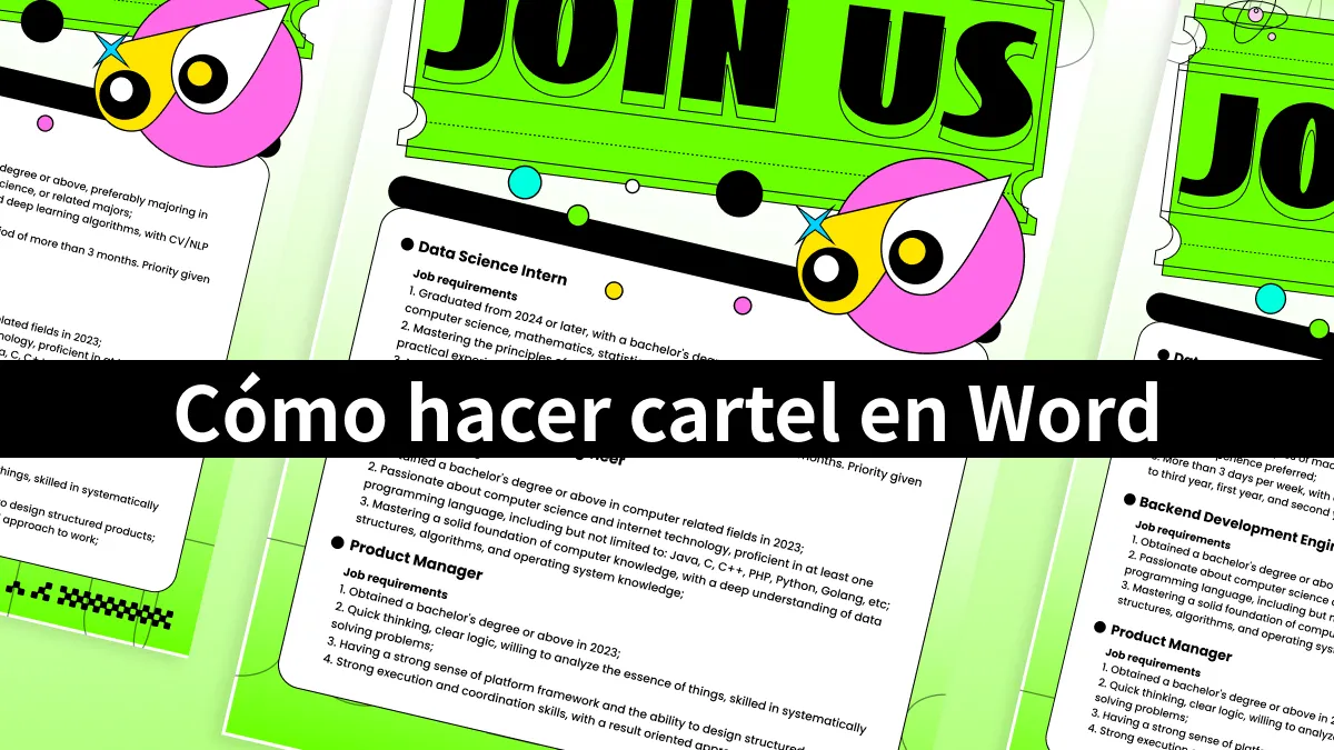 Una guía completa para crear cartel en Word [con plantillas]