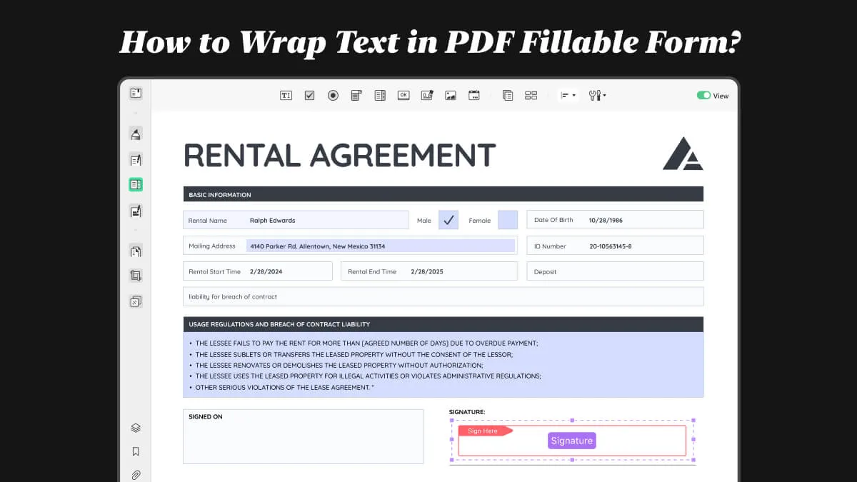 How to Wrap Text in PDF Fillable Form? (The Detailed Guide)