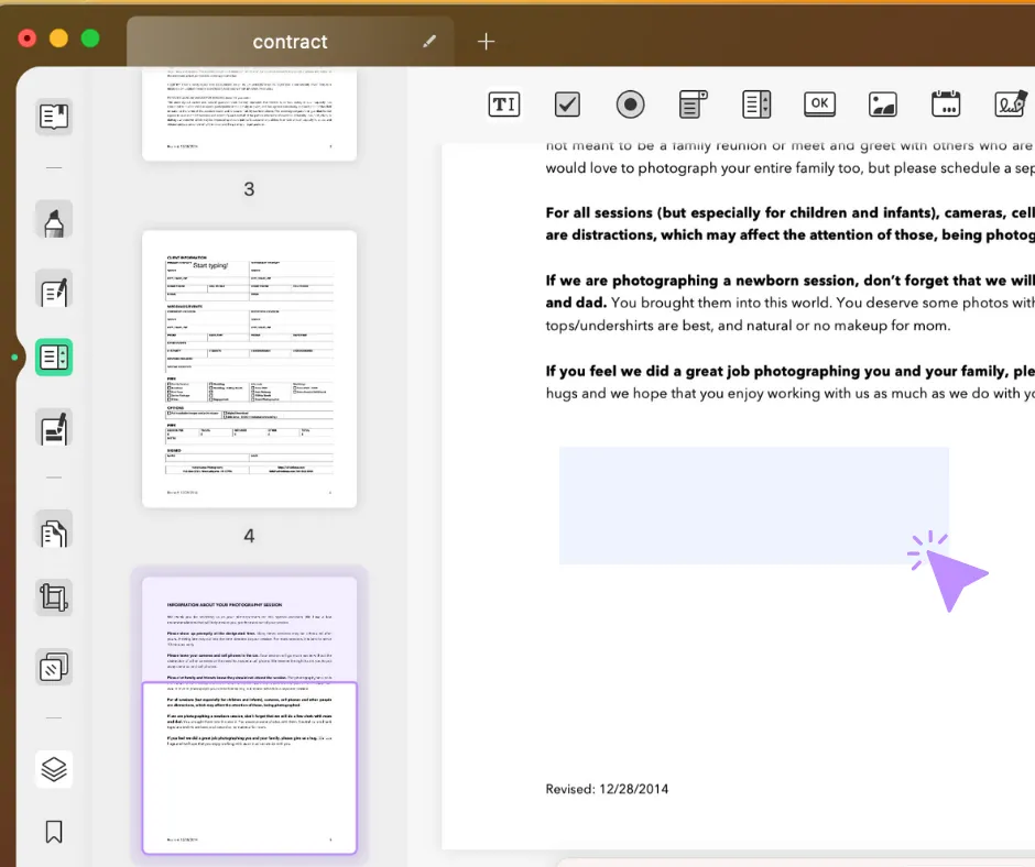 how to write on a PDF form text field