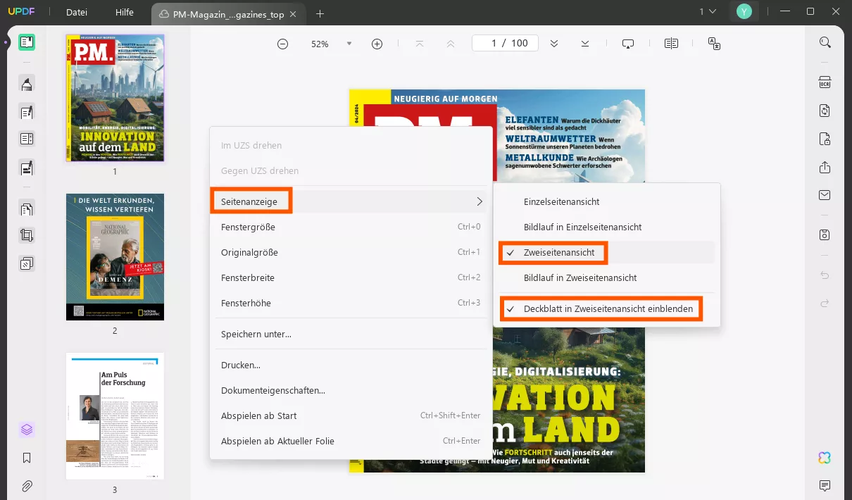 mit UPDF zu lesen und Notizen zu machen
