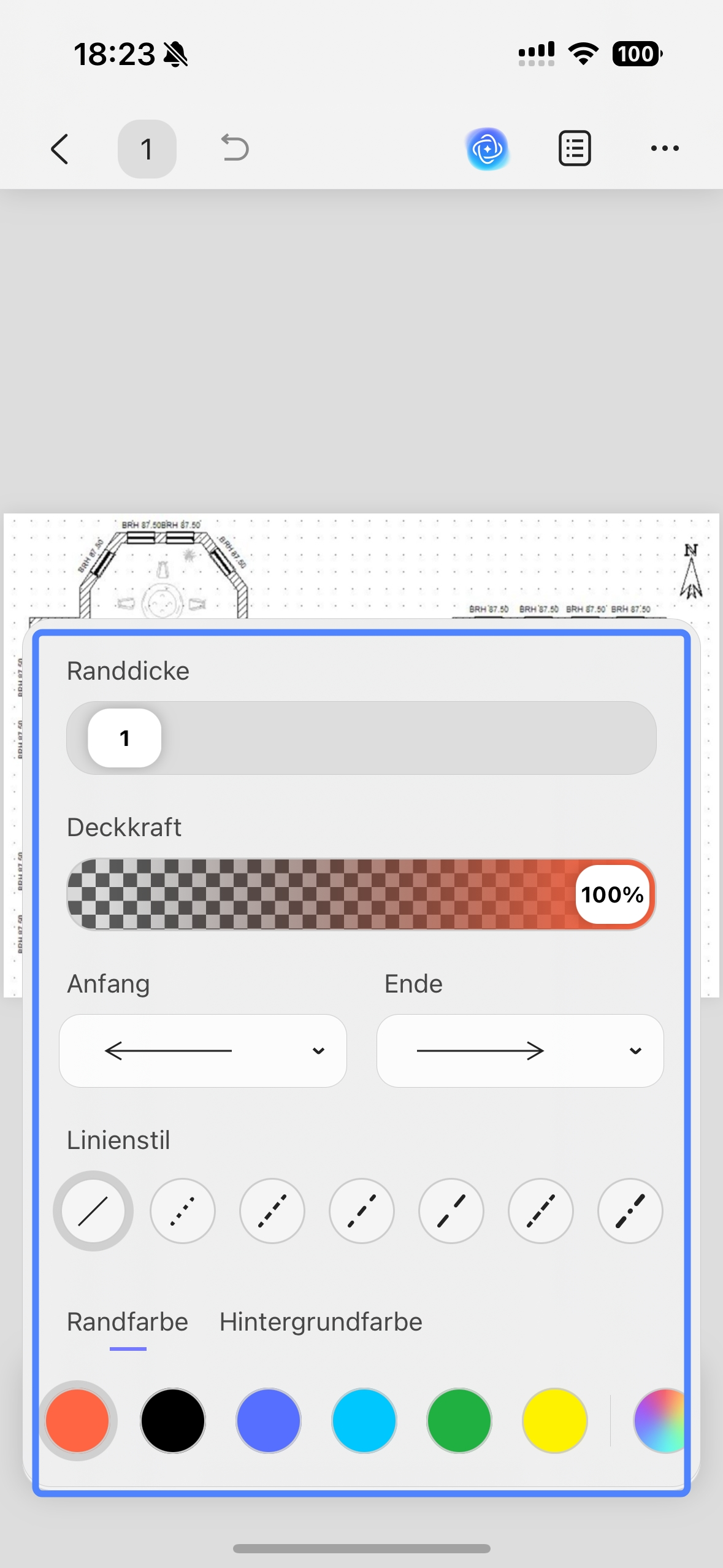 PDF auf dem Handy messen