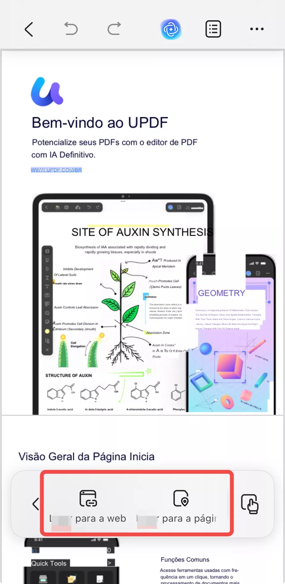 adicionar links ao pdf no ios