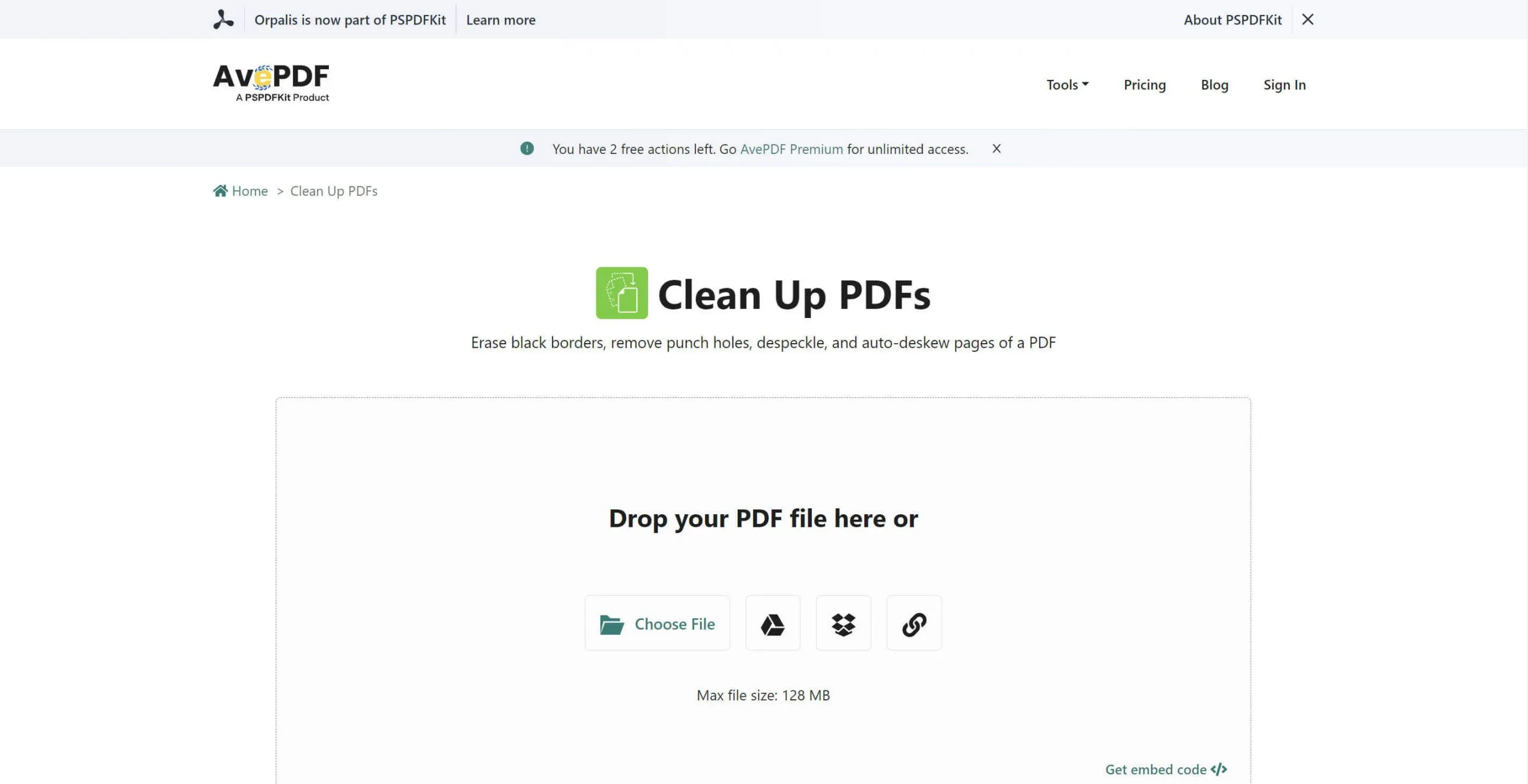 make pdf clear AVEPDF