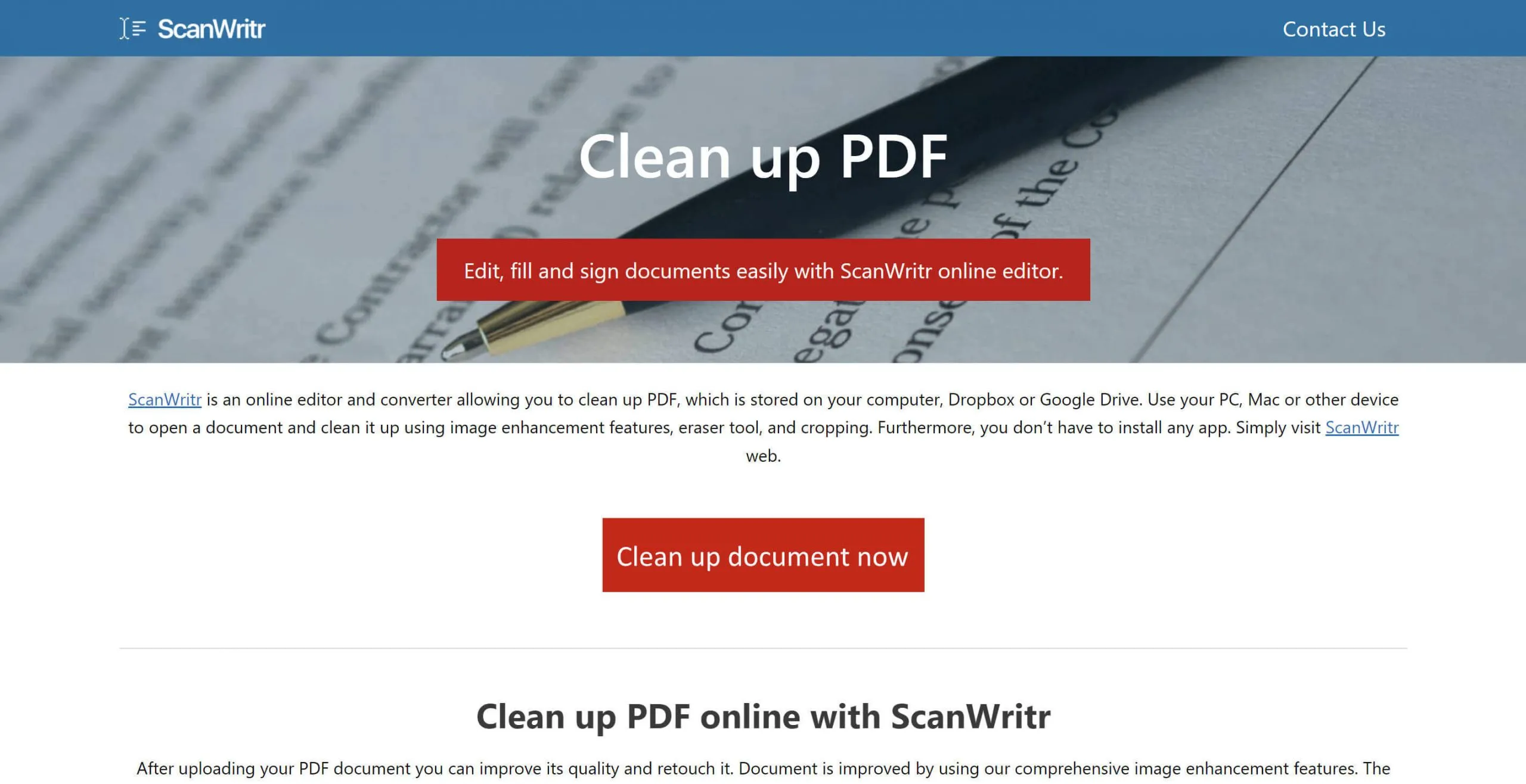 aclarar pdf scanwritr