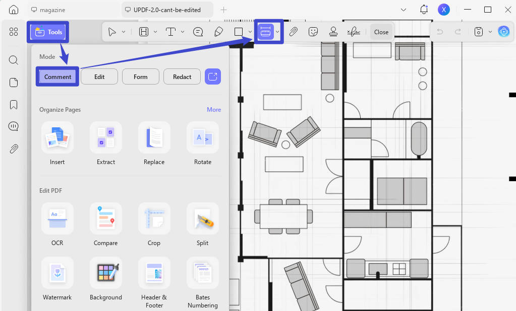 adobe acrobat measure tool updf annotate