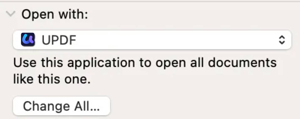 how to change default pdf viewer mac via get info