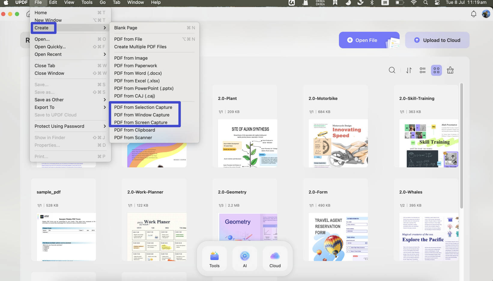 convert screenshot to word updf mac