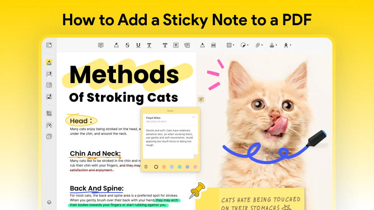 [Full Guide] How to Add a Sticky Note to a PDF?