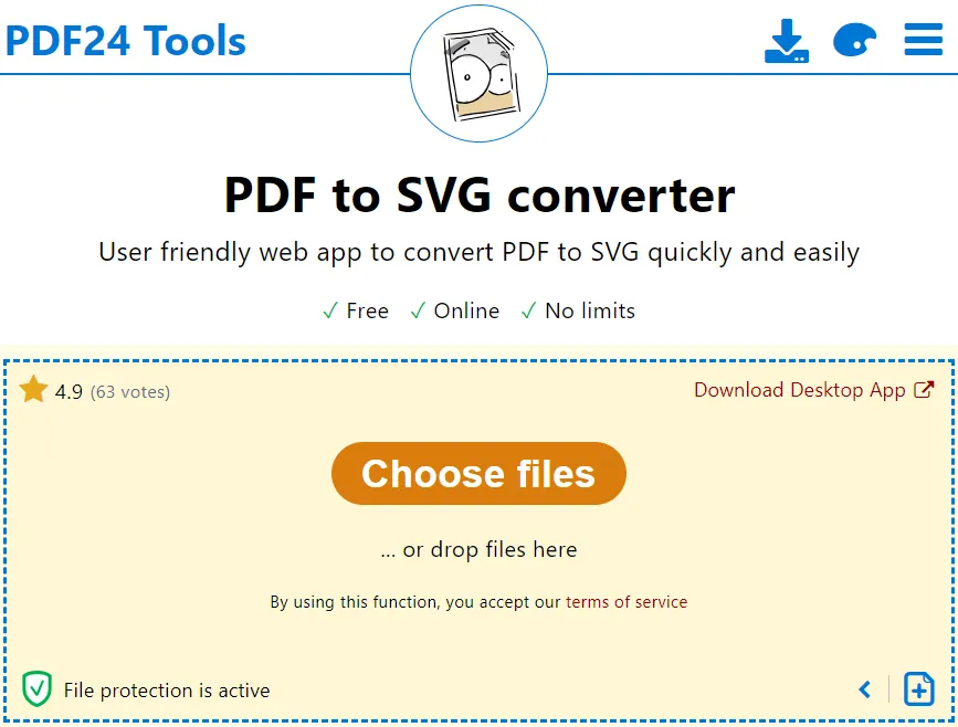 Convertire da PDF a SVG Online Gratuitamente Tramite PDF24