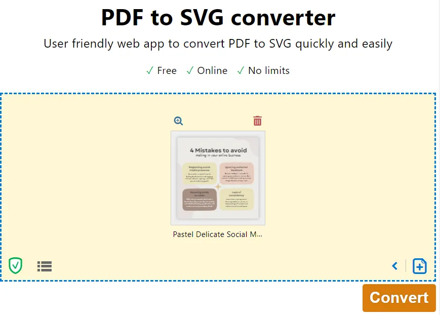 Convertire da PDF a SVG Online Gratuitamente Tramite PDF24