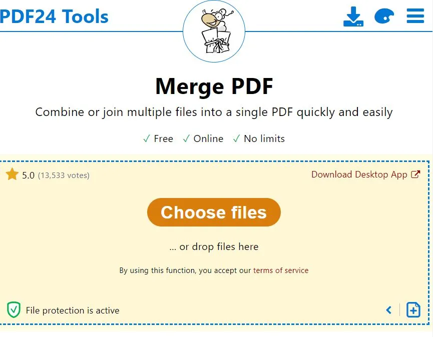 merge pdf and word pdf24