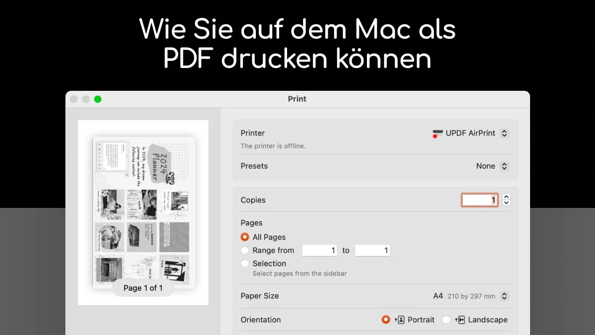 So drucken Sie auf dem Mac ins PDF-Format (kompatibel mit macOS Sonoma)