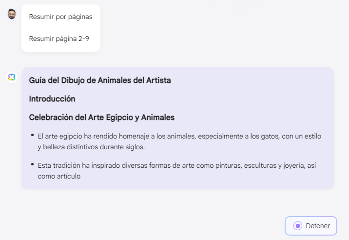 resumir por paginas