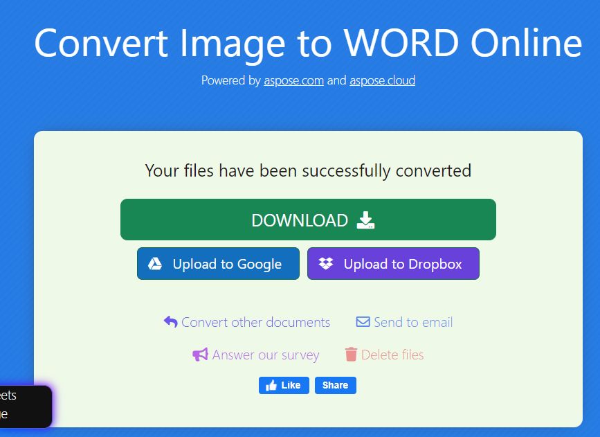 convert screenshot to word aspose