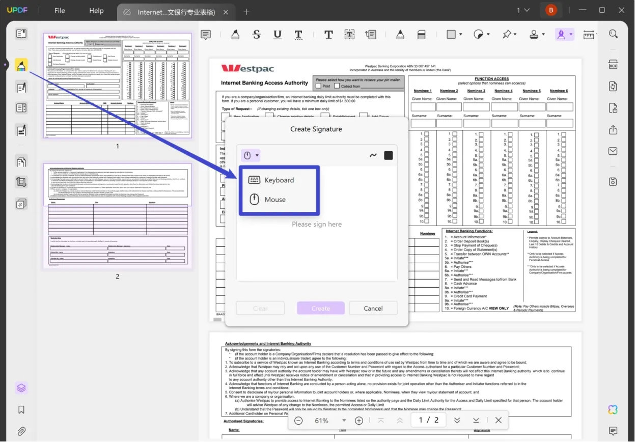  send pdf for signature updf 