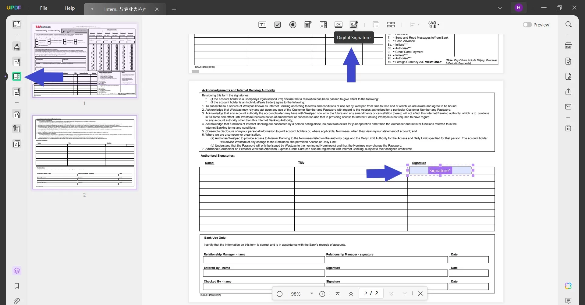  send pdf for signature updf 