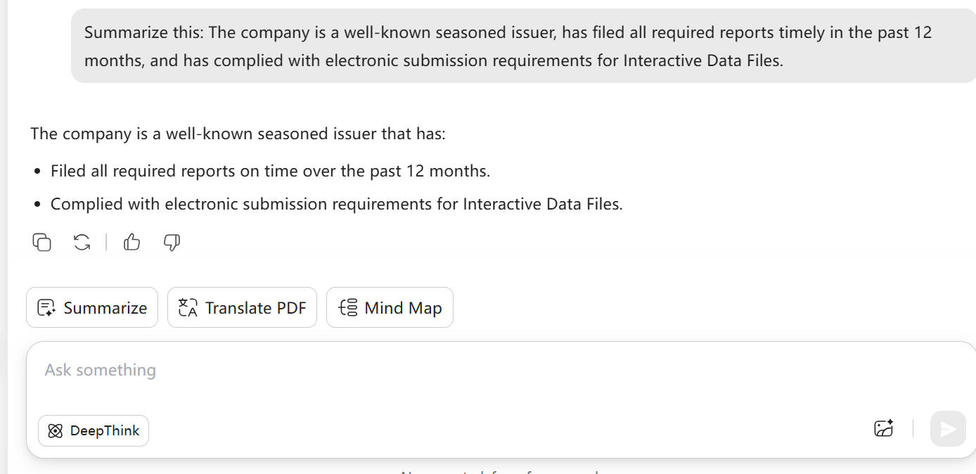 updf ai web summarize by mannual copy-paste approach