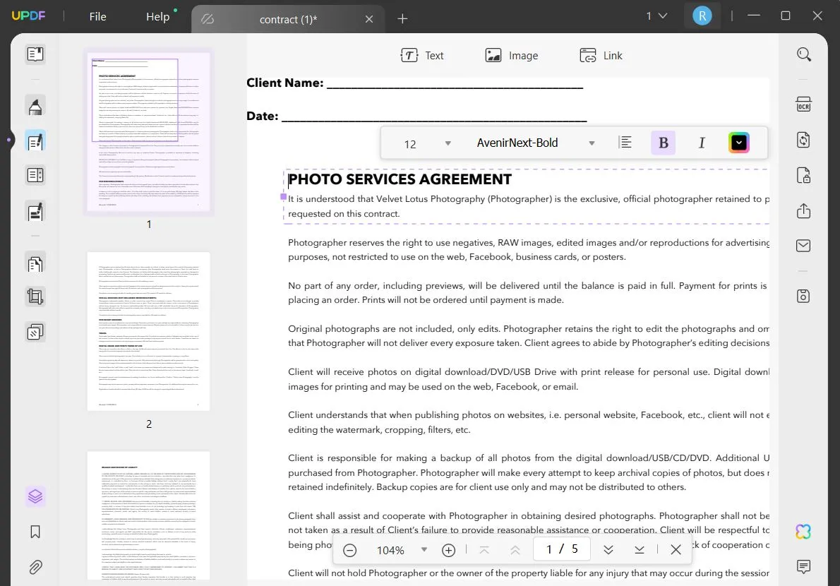 track changes in pdf updf upload