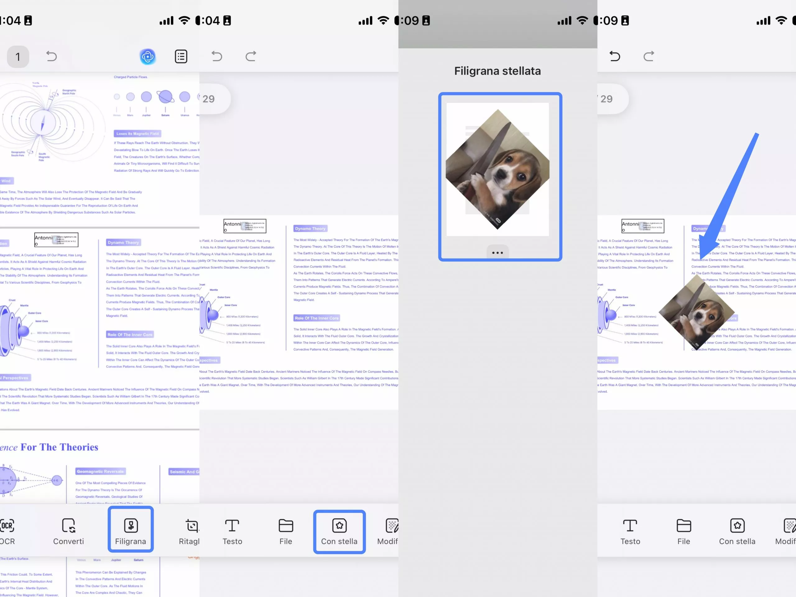 add satrred watermark ios