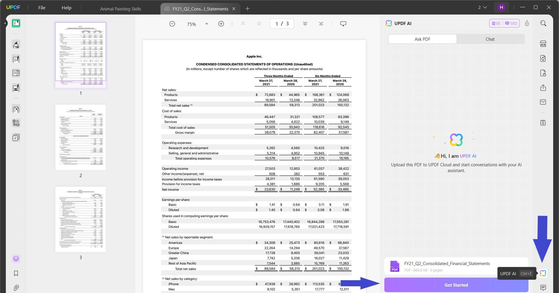 adobe acrobat ai vs updf ai updf summarize