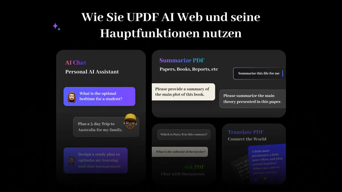 Wie Sie UPDF AI Web und seine Hauptfunktionen nutzen