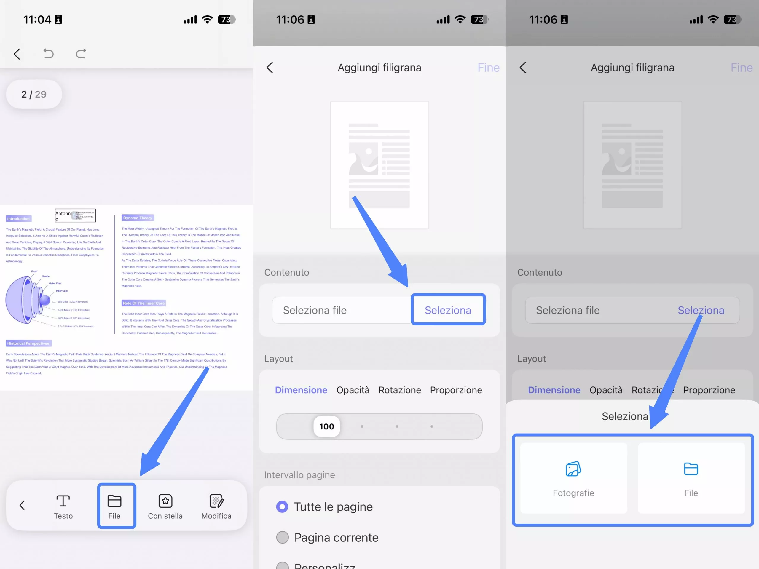 create watermark from file ios