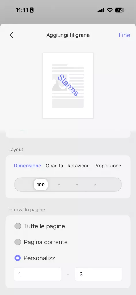 customzie watermark ios