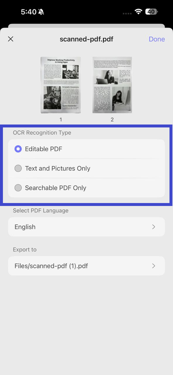 updf-ocr-recognition-type
