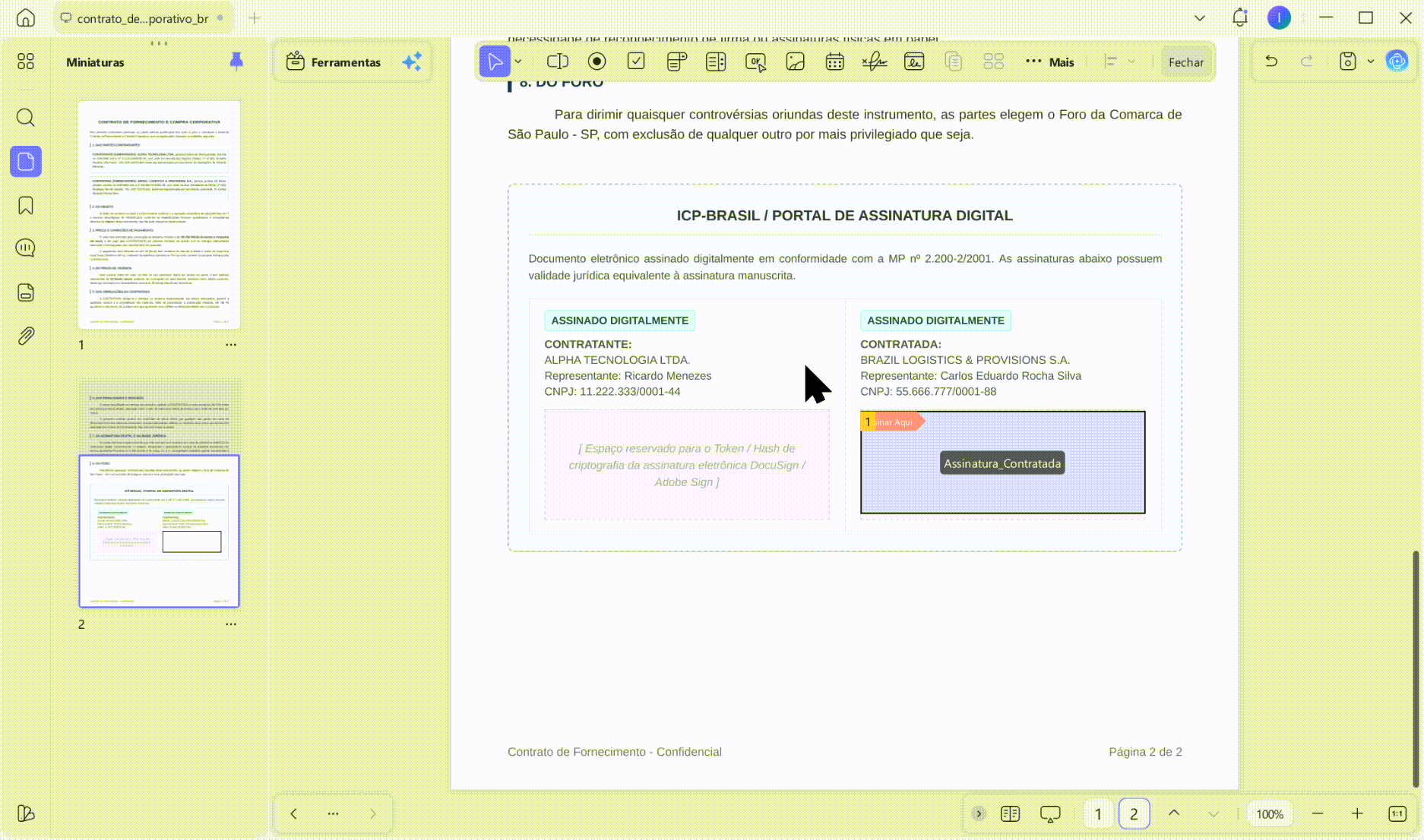 criar assinatura digital pdf