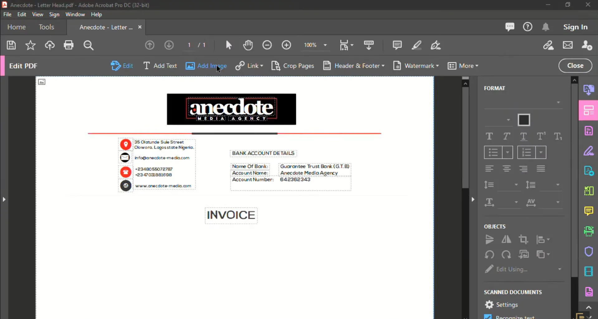 crie uma tabela em pdf copie para adobe