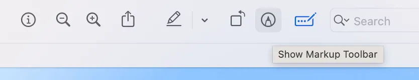 Cómo agregar texto a un PDF en Mac: mostrar la barra de herramientas de marcado en la vista previa