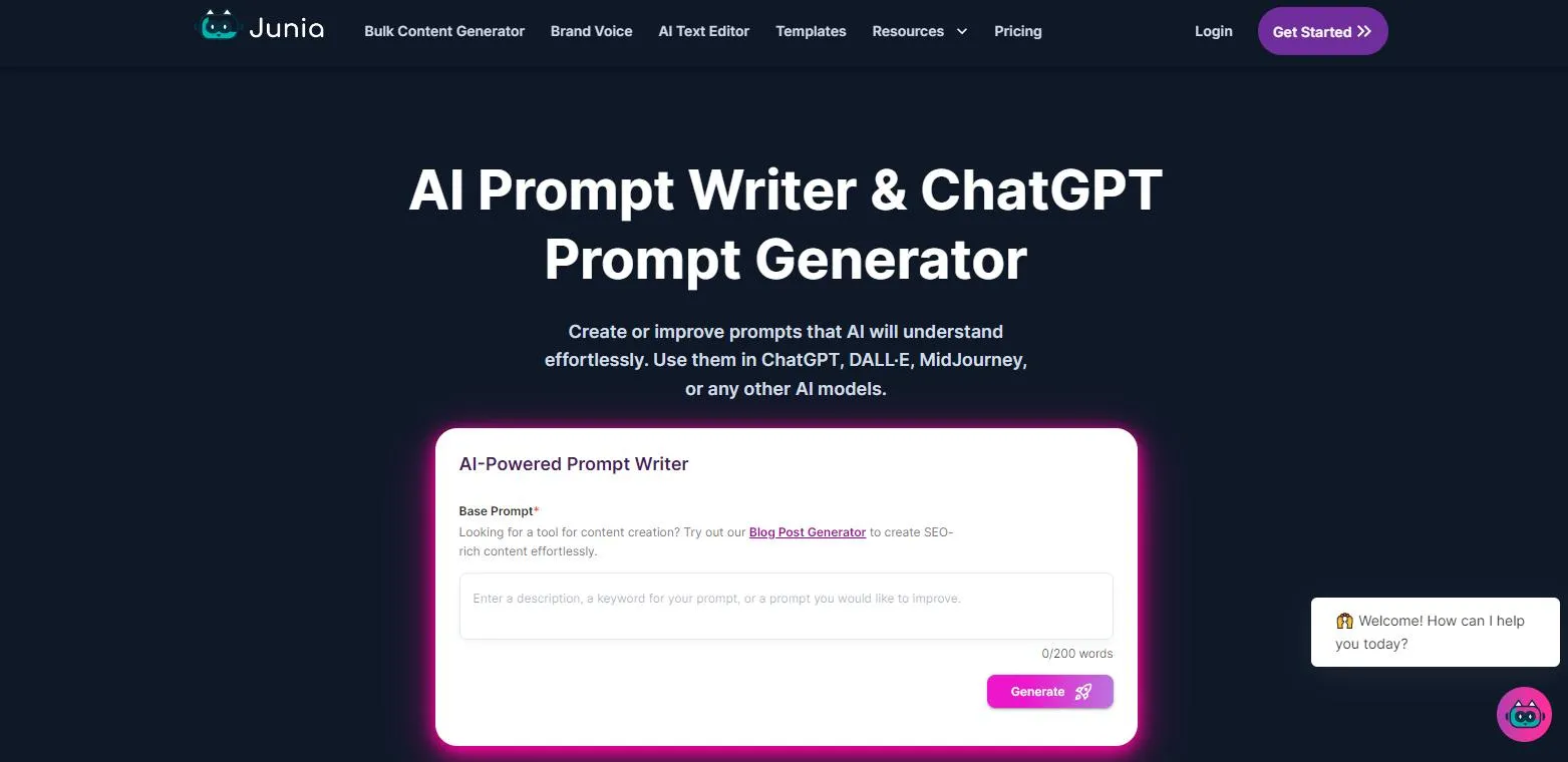 gerador de prompt ai Junia.ai Gerador de prompt