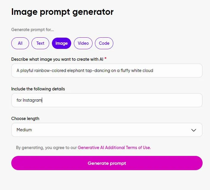 ai prompt generator Geben Sie die Details ein