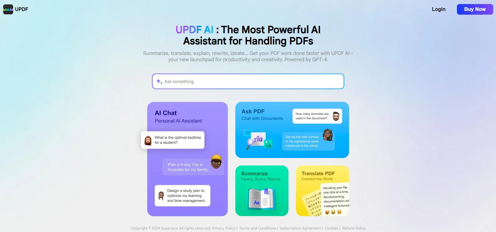 ai prompt generator UPDF AI Webpage