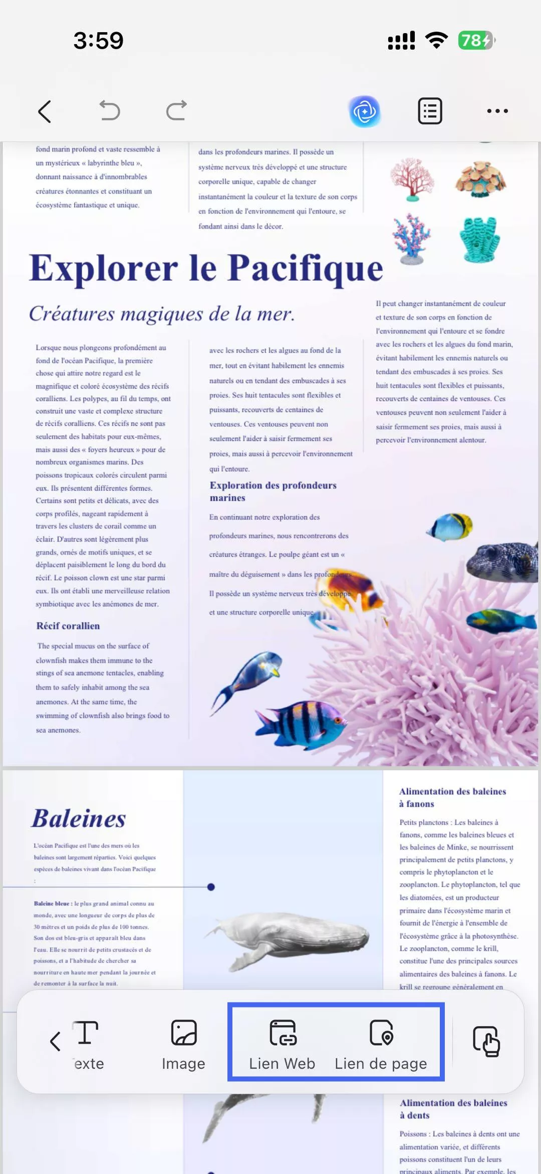 Ajouter des liens vers PDF iOS