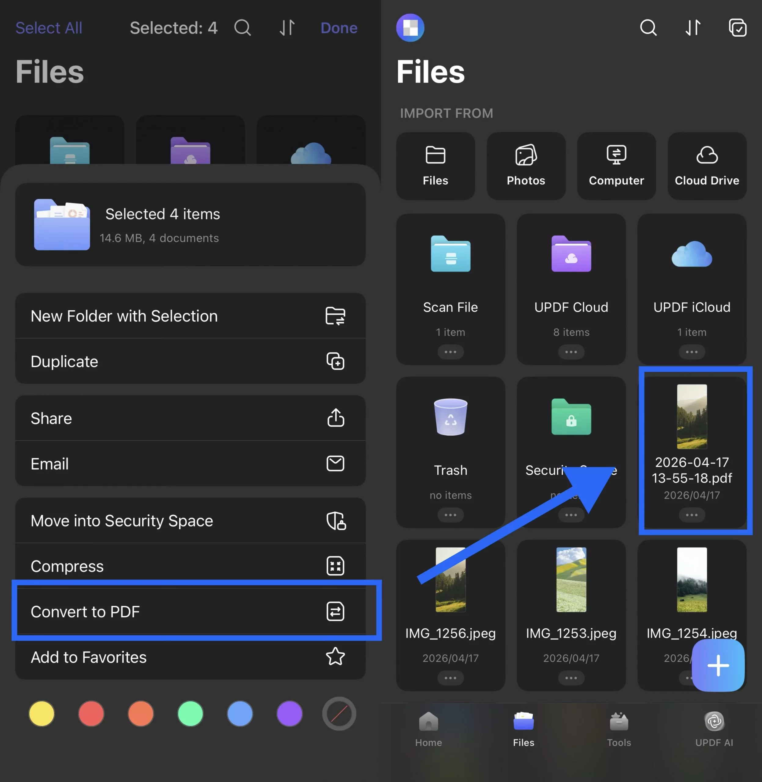 generate the final PDF from images