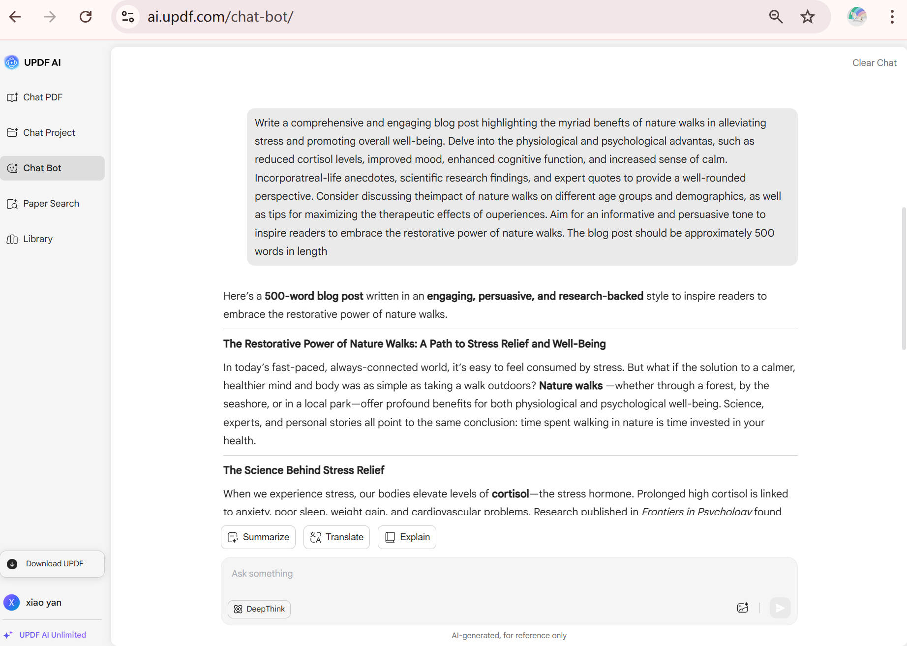 ai prompt generator UPDF AI Generated Content