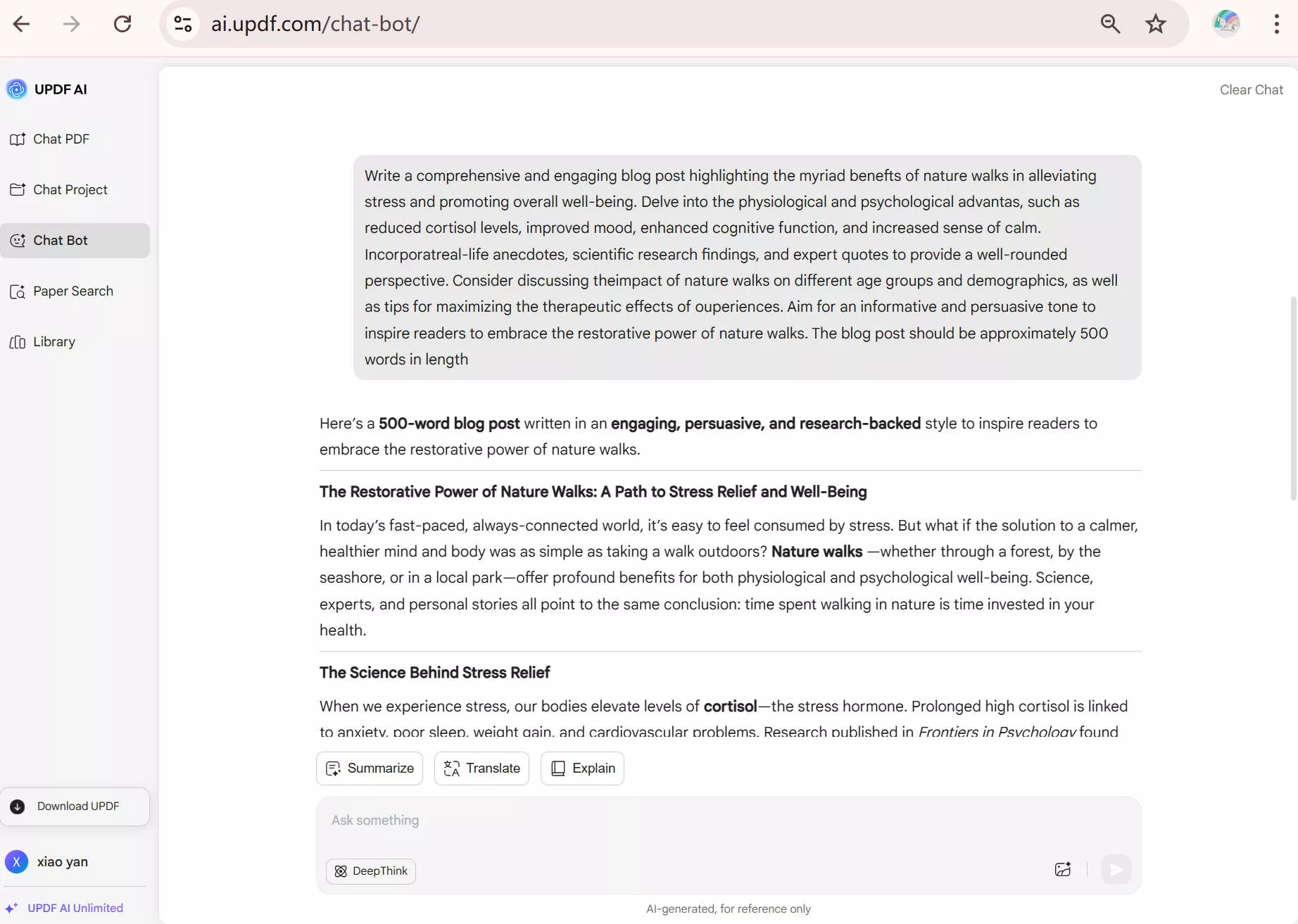 ai prompt generator UPDF AI Generated Content