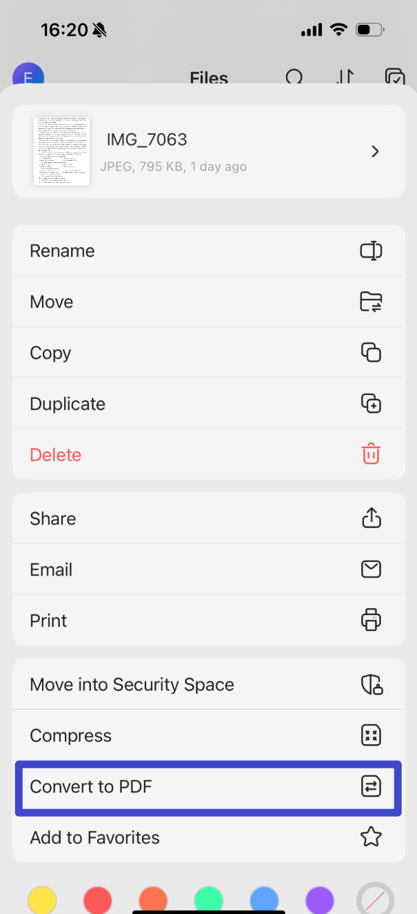 open screenshots in UPDF for iOS