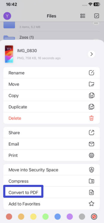 iOS'ta UPDF ile resmi PDF'ye dönüştürme