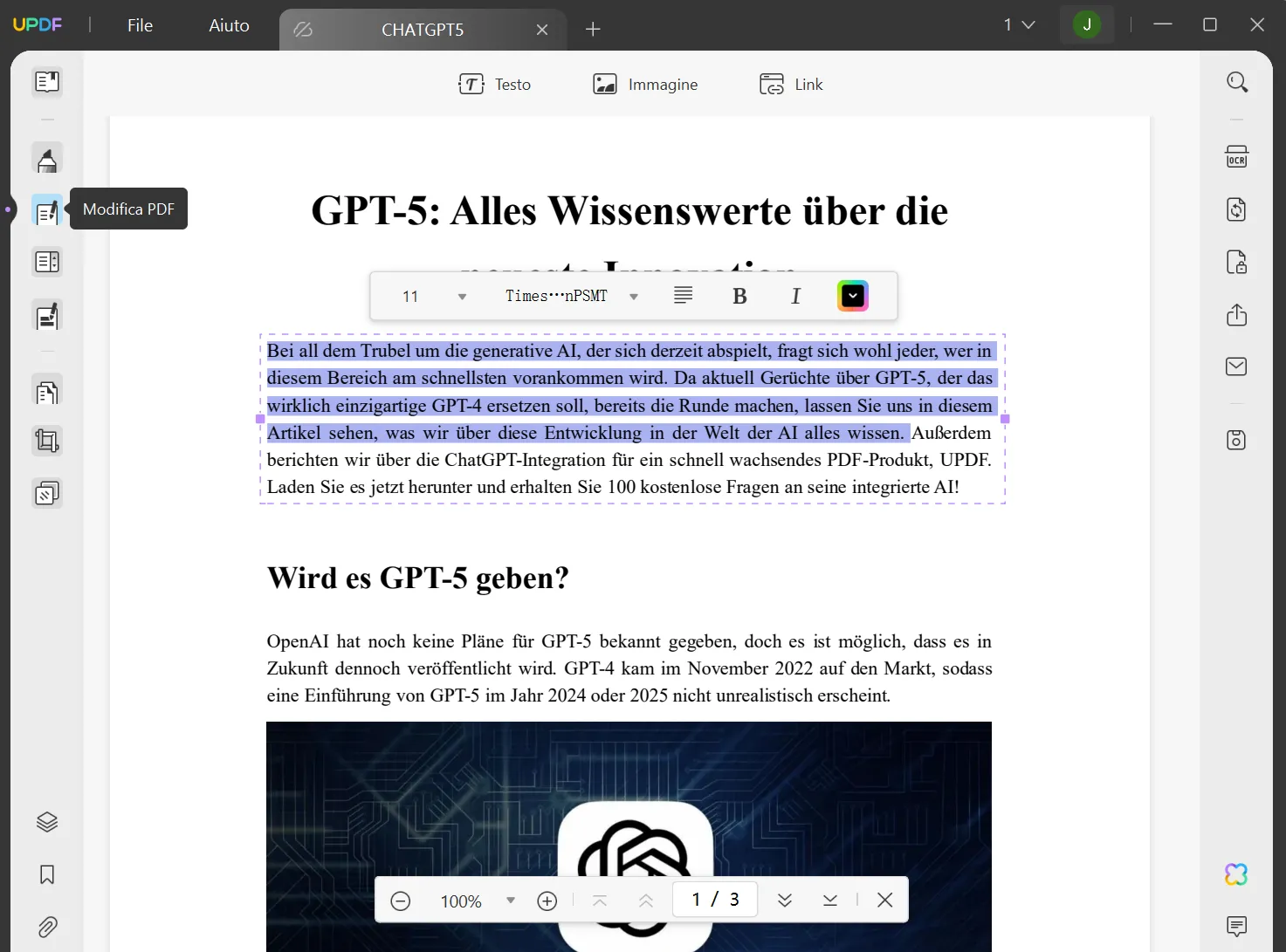 Traduci PDF dal tedesco all'italiano tramite copia e incolla