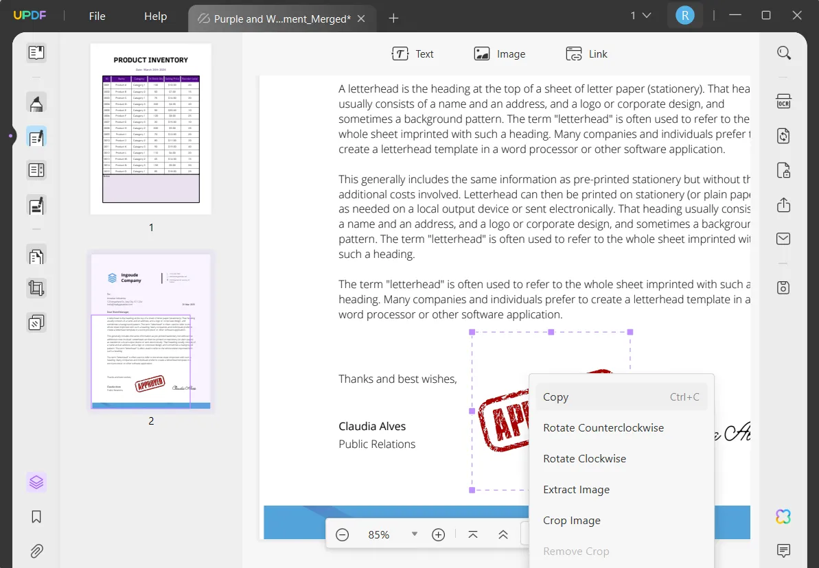 copia timbro per pdf copia il timbro immagine sul tuo computer con UPDF