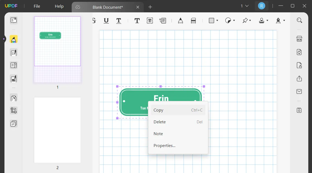 copy stamp for pdf copy the stamp to a clear background with UPDF