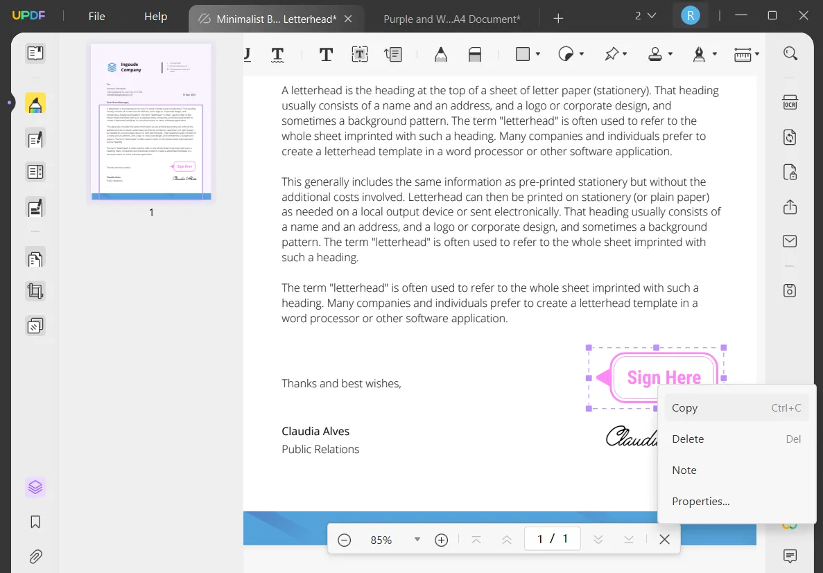 copy stamp for pdf copy the stamp to paste with UPDF