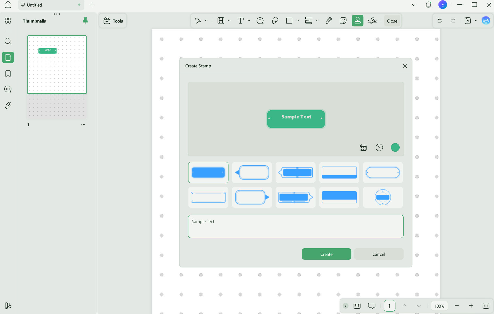 copy stamp for pdf create a custom stamp with UPDF