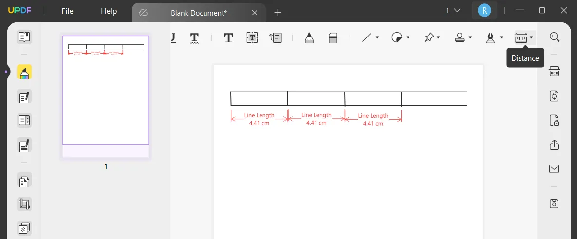 create a table in pdf add lines