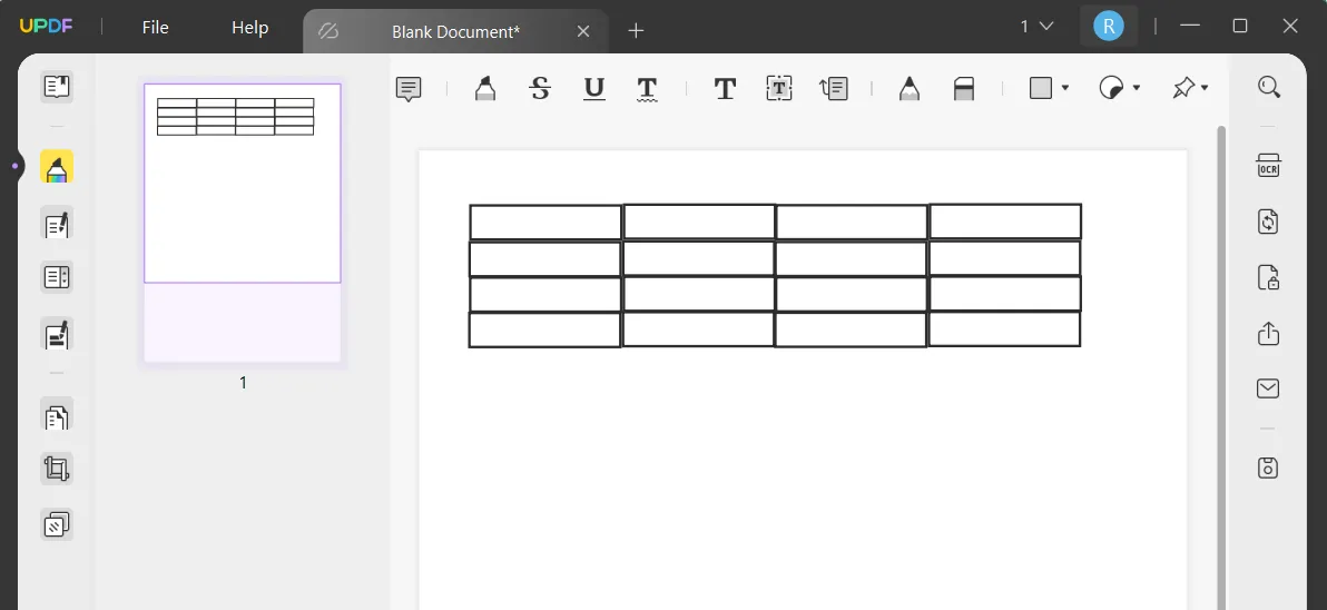 create a table in pdf copy and paste the rectangle to create a PDF table in UPDF