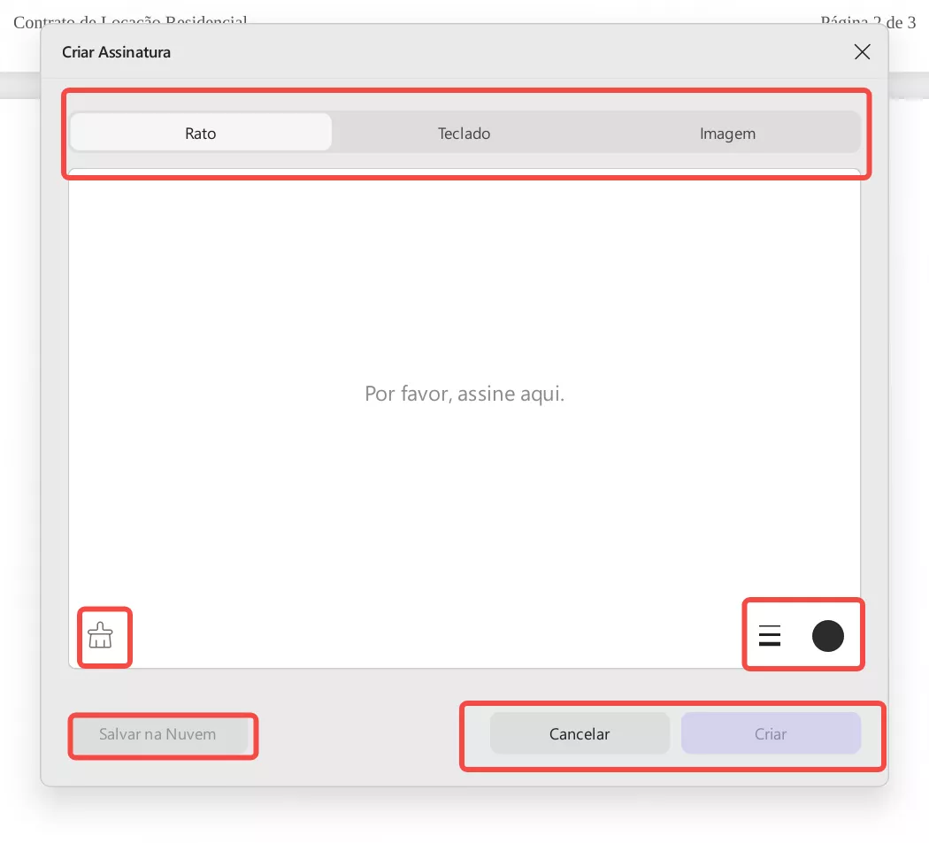 criar assinatura de pdf no updf