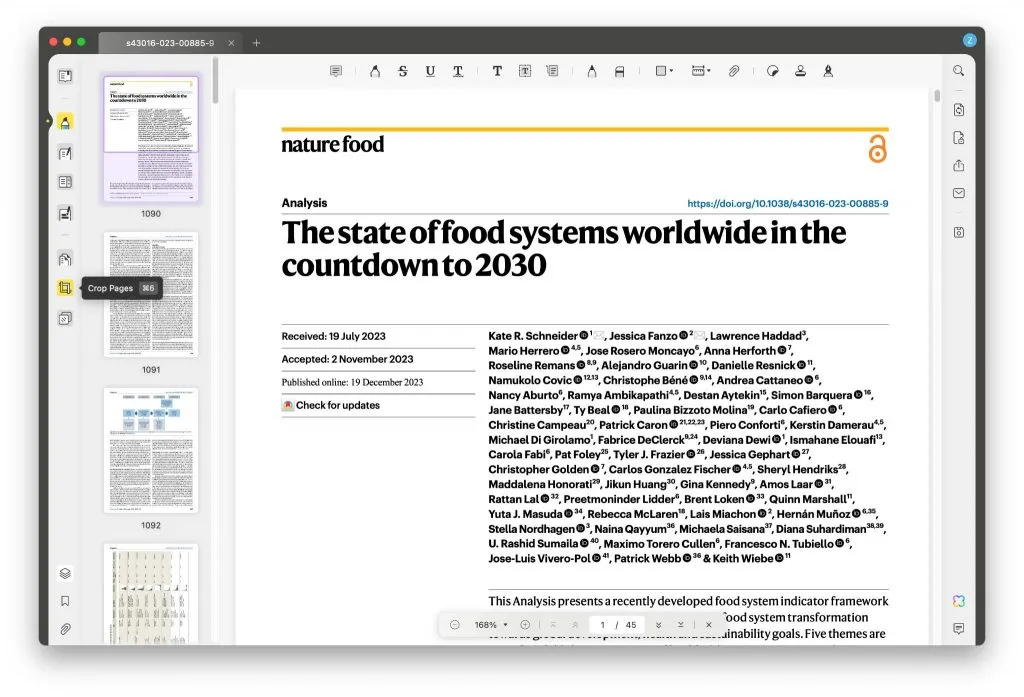 The "Crop Pages" Tool in the UPDF